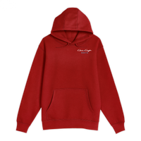 Unisex Small Red Pullover Hooded Sweatshirt