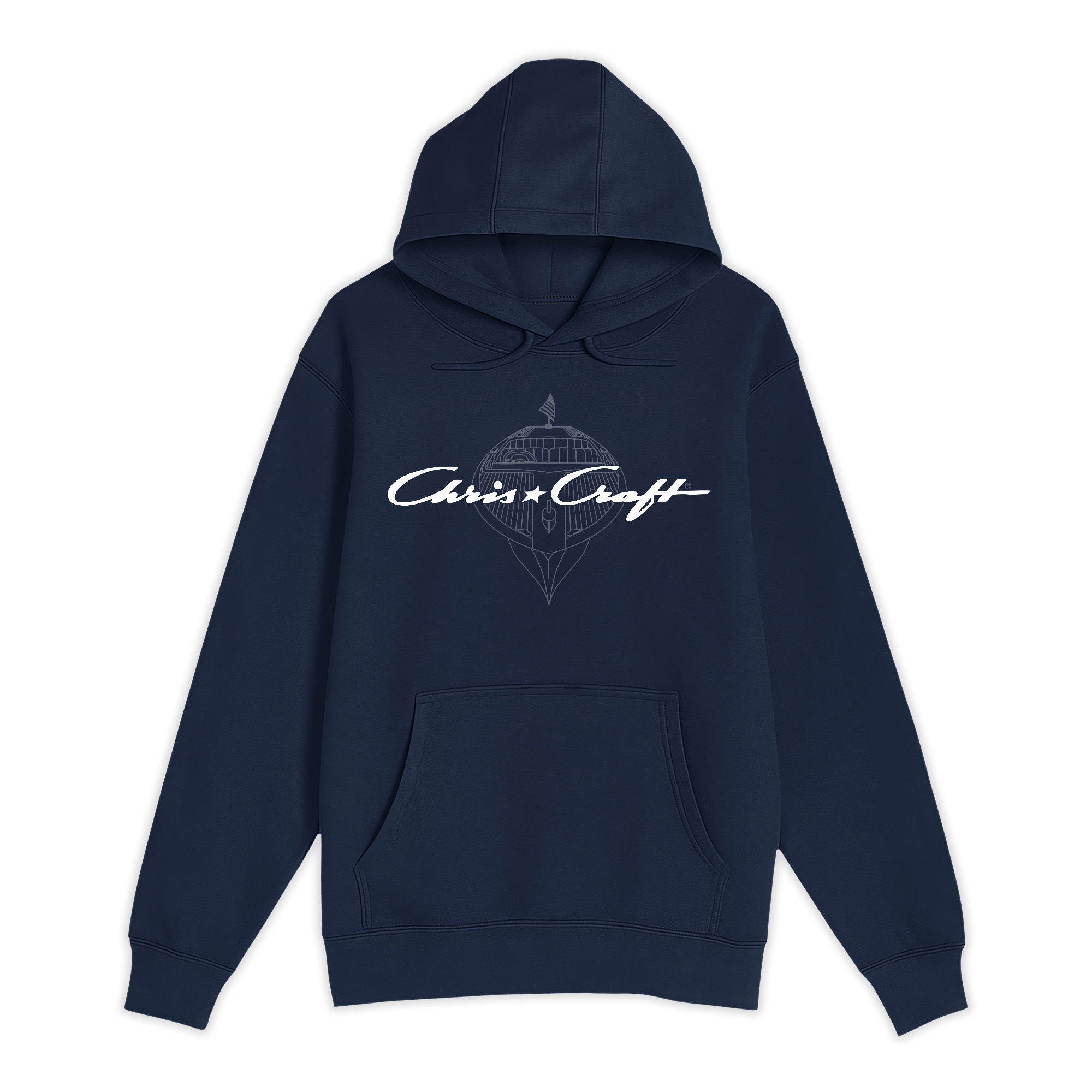 Unisex Small Navy Pullover Hooded Sweatshirt