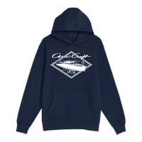 Unisex Small Navy Pullover Hooded Sweatshirt