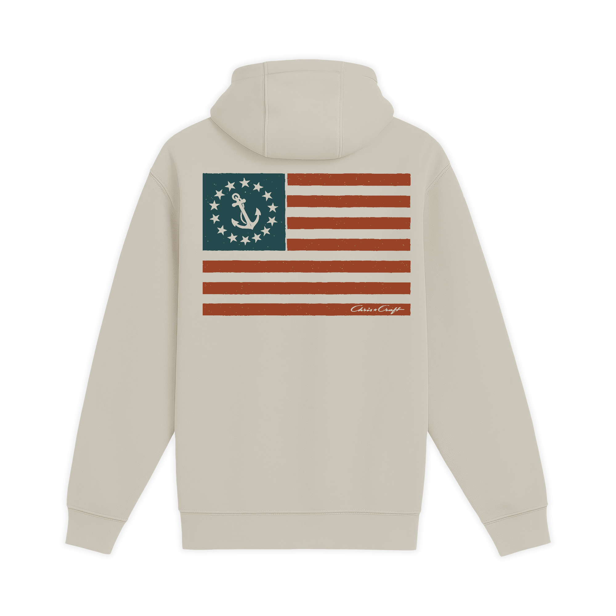 Unisex Medium Natural Pullover Hooded Sweatshirt