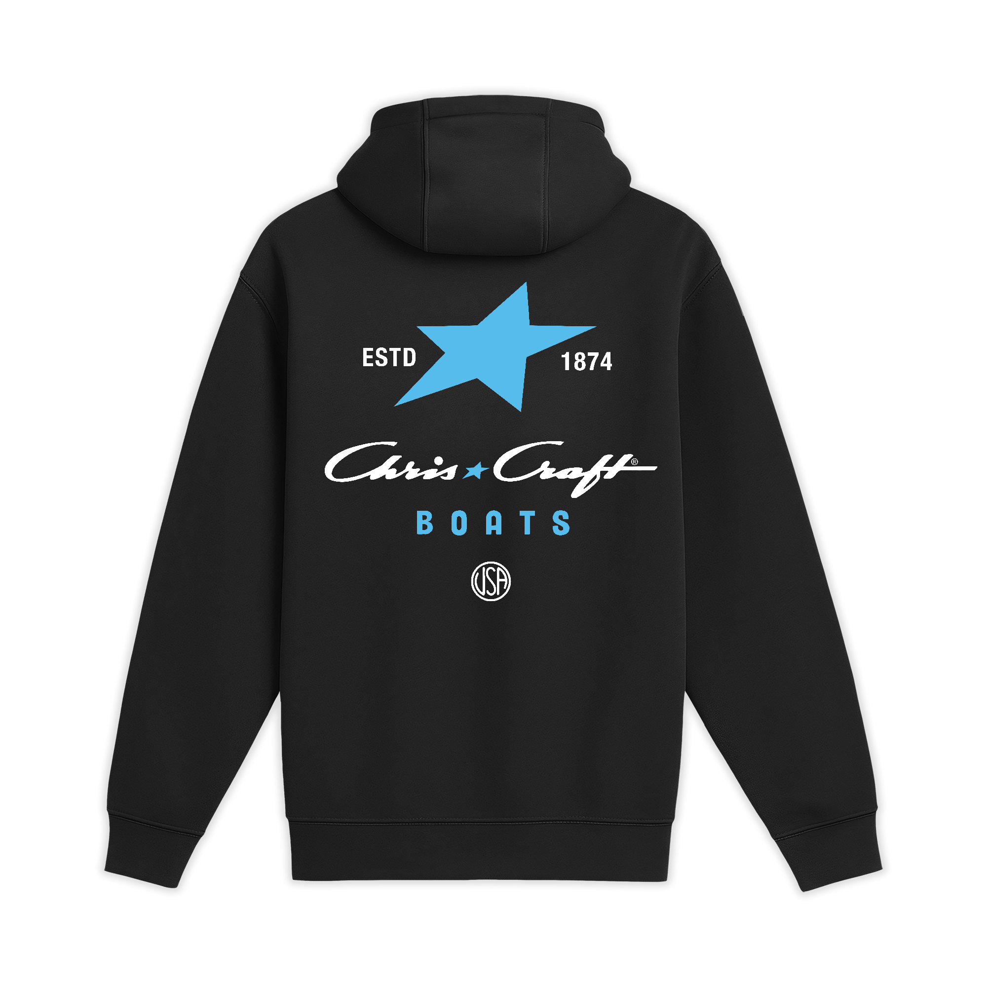 Unisex Medium Black Pullover Hooded Sweatshirt