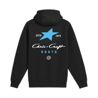 Unisex Medium Black Pullover Hooded Sweatshirt