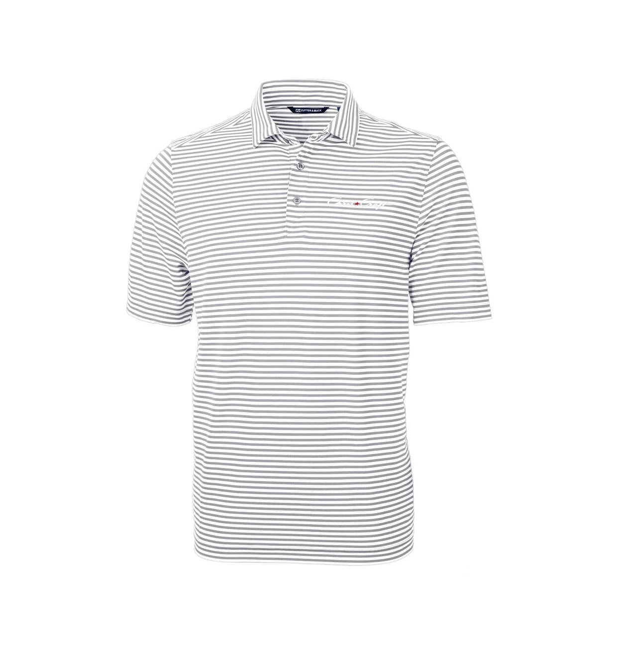 Men's Pique Stripe Recycled Polo by Cutter & Buck