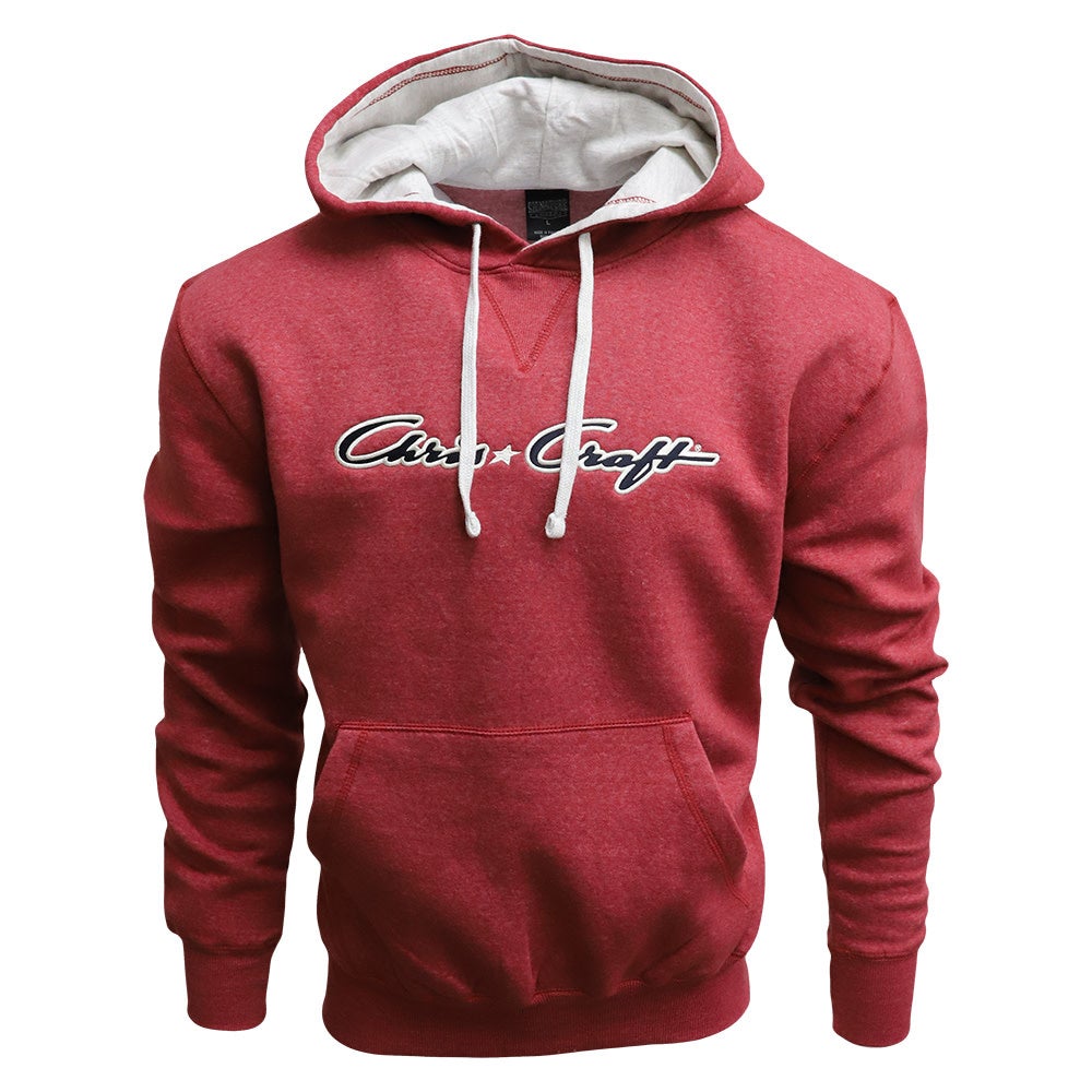 Chris-Craft Hoodie Classic Logo Applique Heather Red