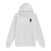 Unisex Small White Pullover Hooded Sweatshirt