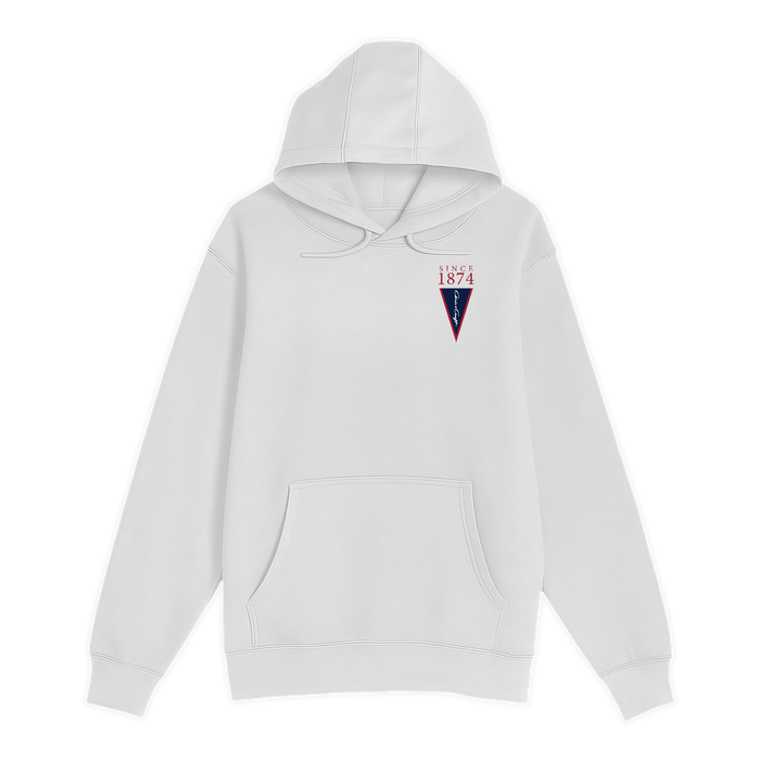 Unisex Small White Pullover Hooded Sweatshirt