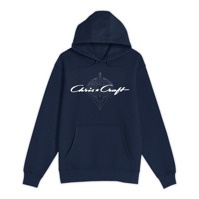 Unisex Small Navy Pullover Hooded Sweatshirt