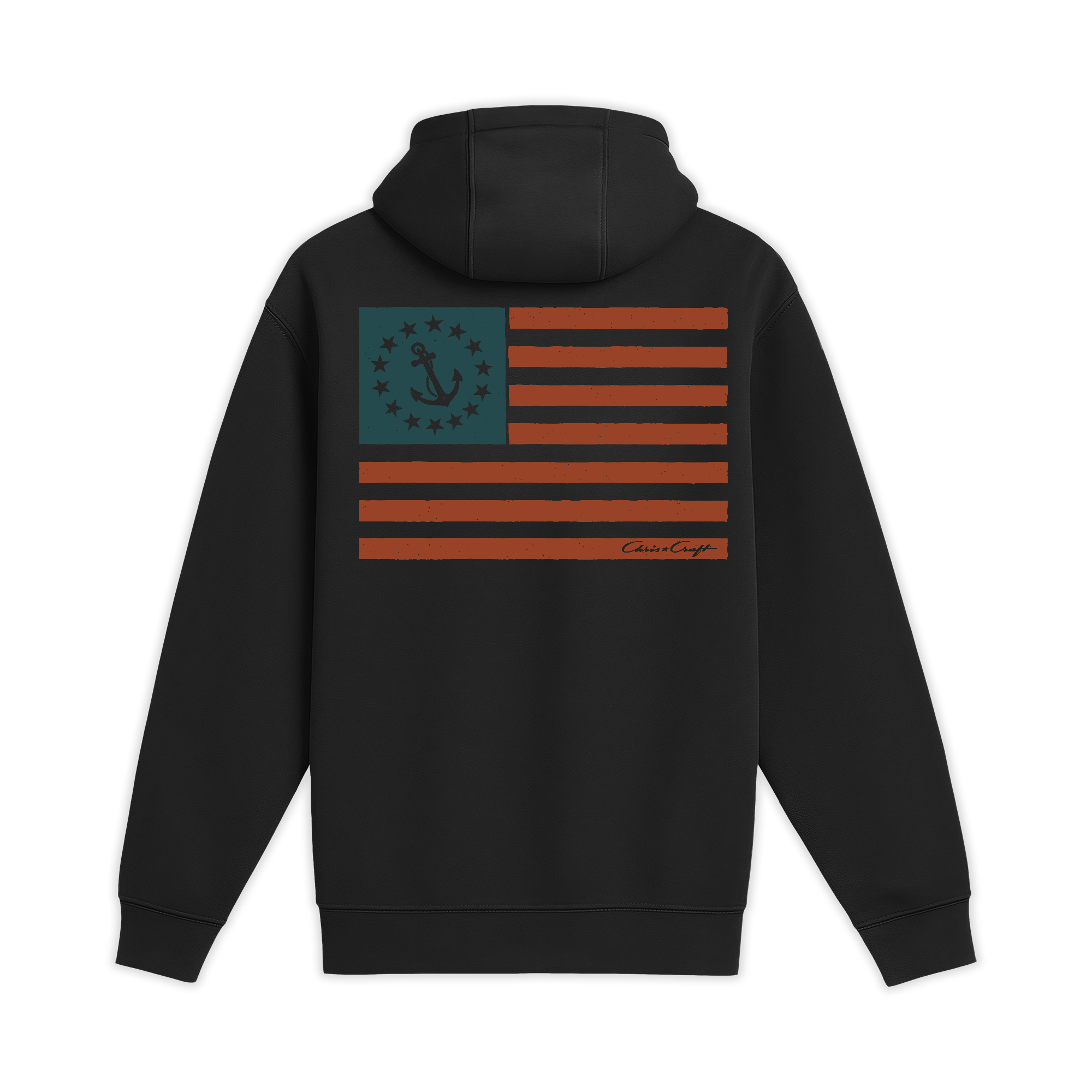 Unisex Medium Black Pullover Hooded Sweatshirt
