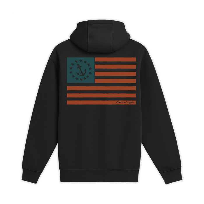 Unisex Medium Black Pullover Hooded Sweatshirt