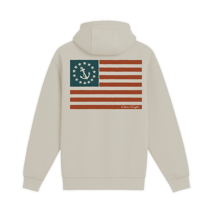 Unisex Medium Natural Pullover Hooded Sweatshirt