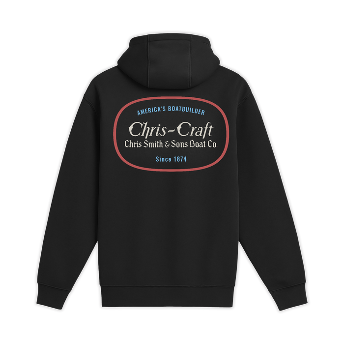 Unisex Medium Black Pullover Hooded Sweatshirt