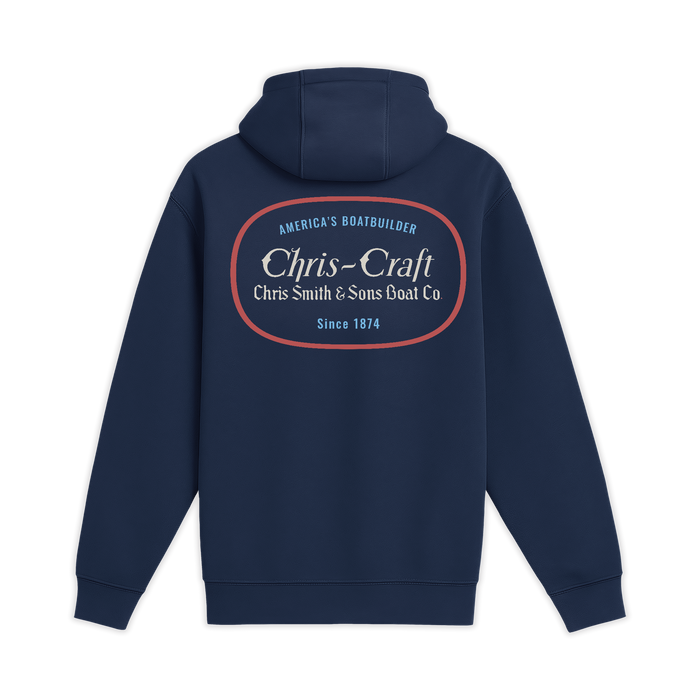 Unisex Medium Navy Pullover Hooded Sweatshirt