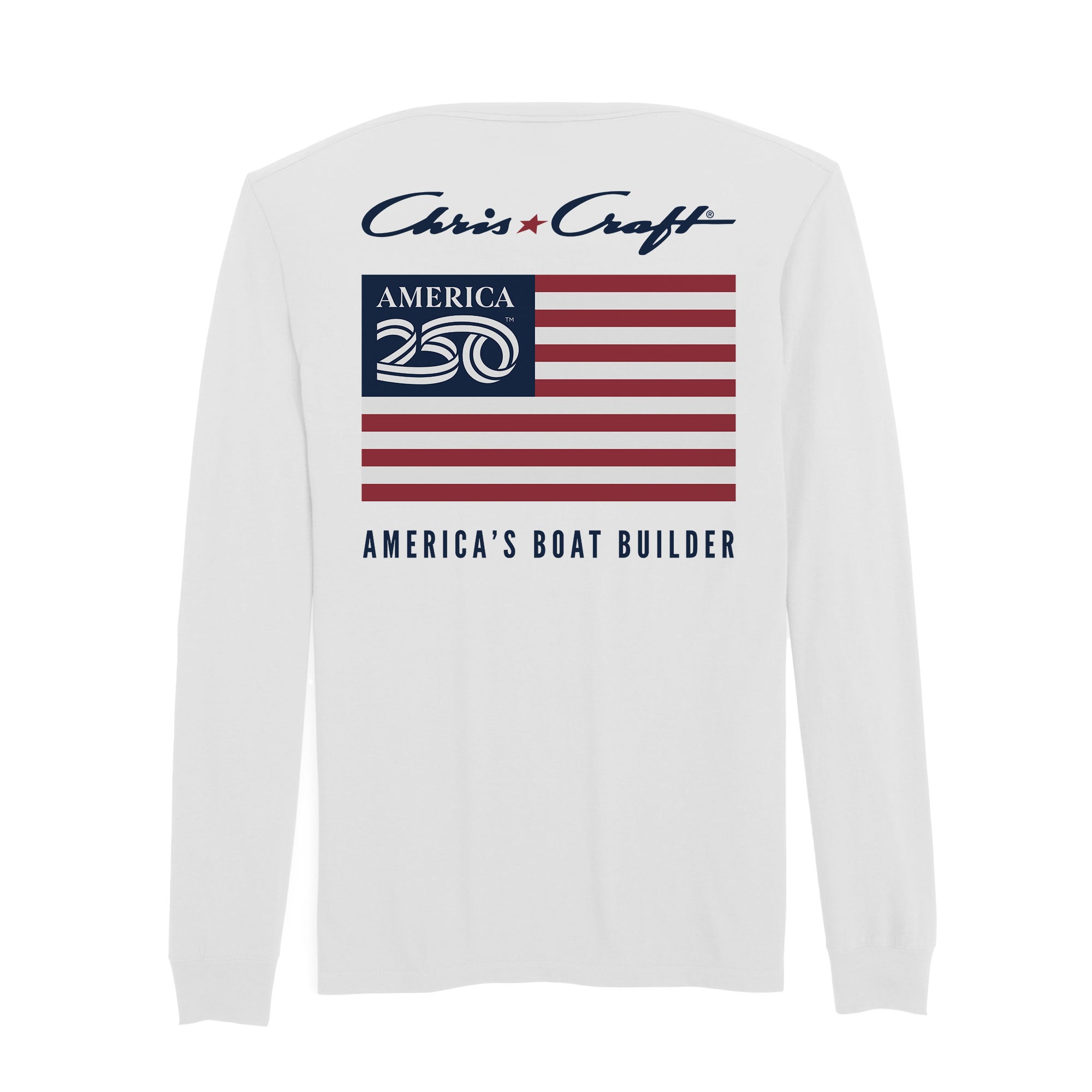 Official America250 + Chris-Craft Men's Long Sleeve T-Shirt