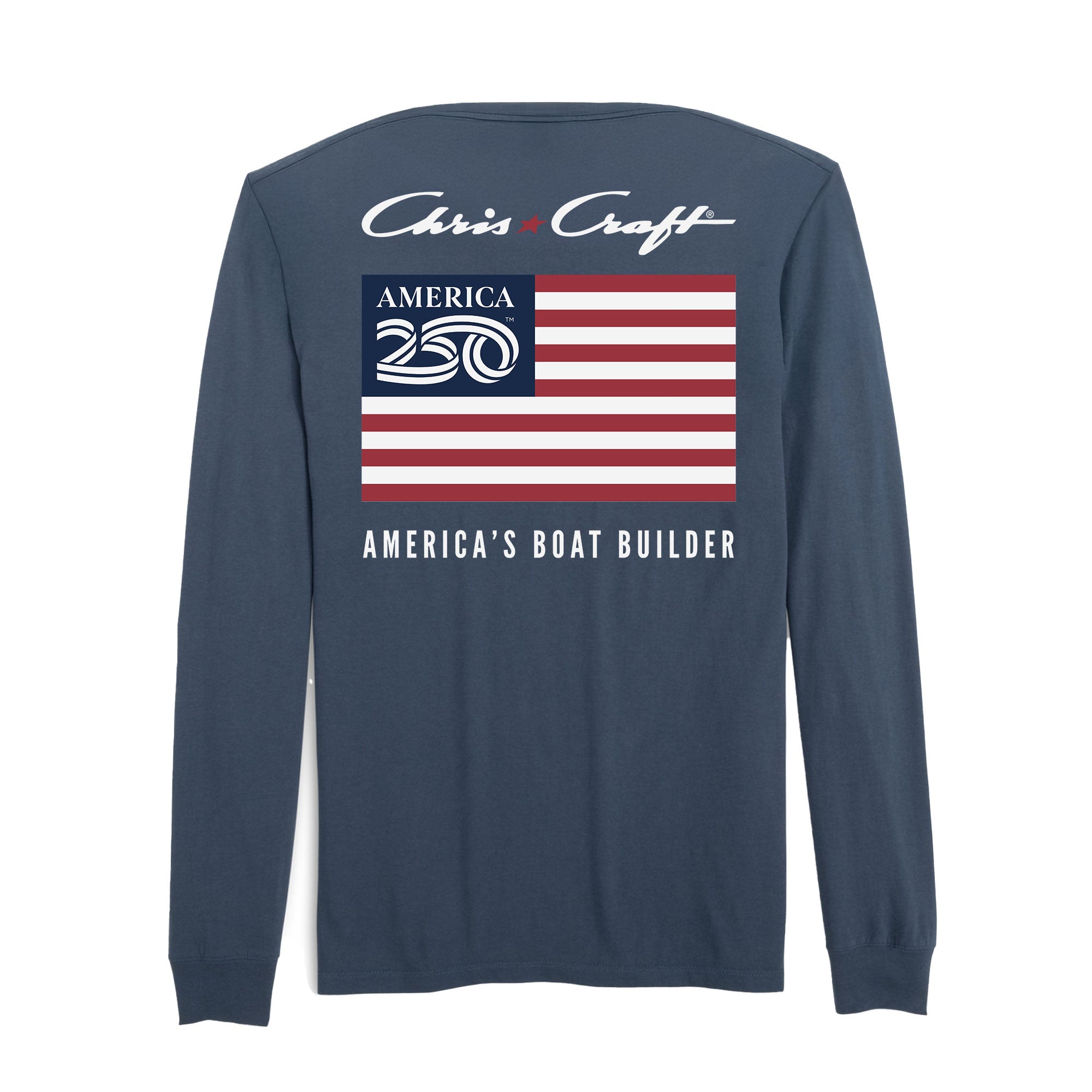 Official America250 + Chris-Craft Men's Long Sleeve T-Shirt