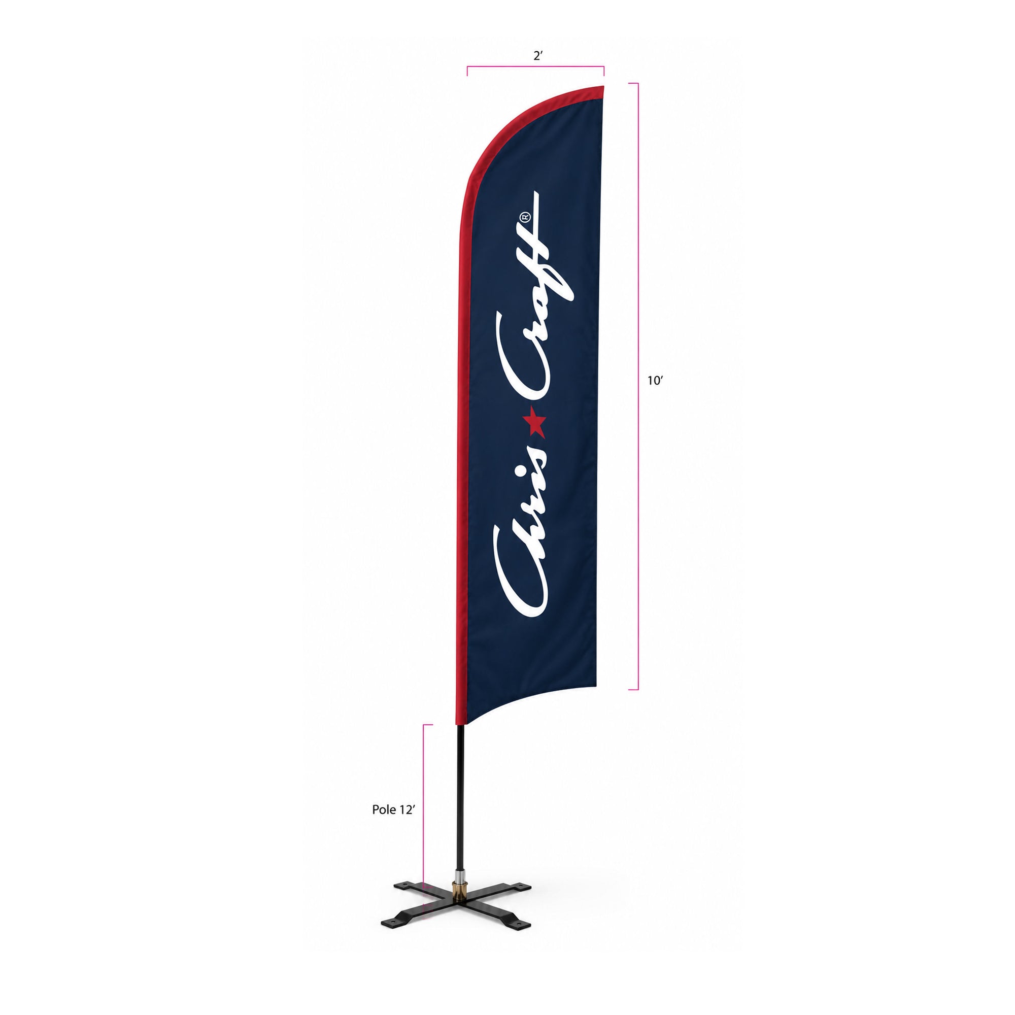 10’ x 2’ Double Sided Feather Flag