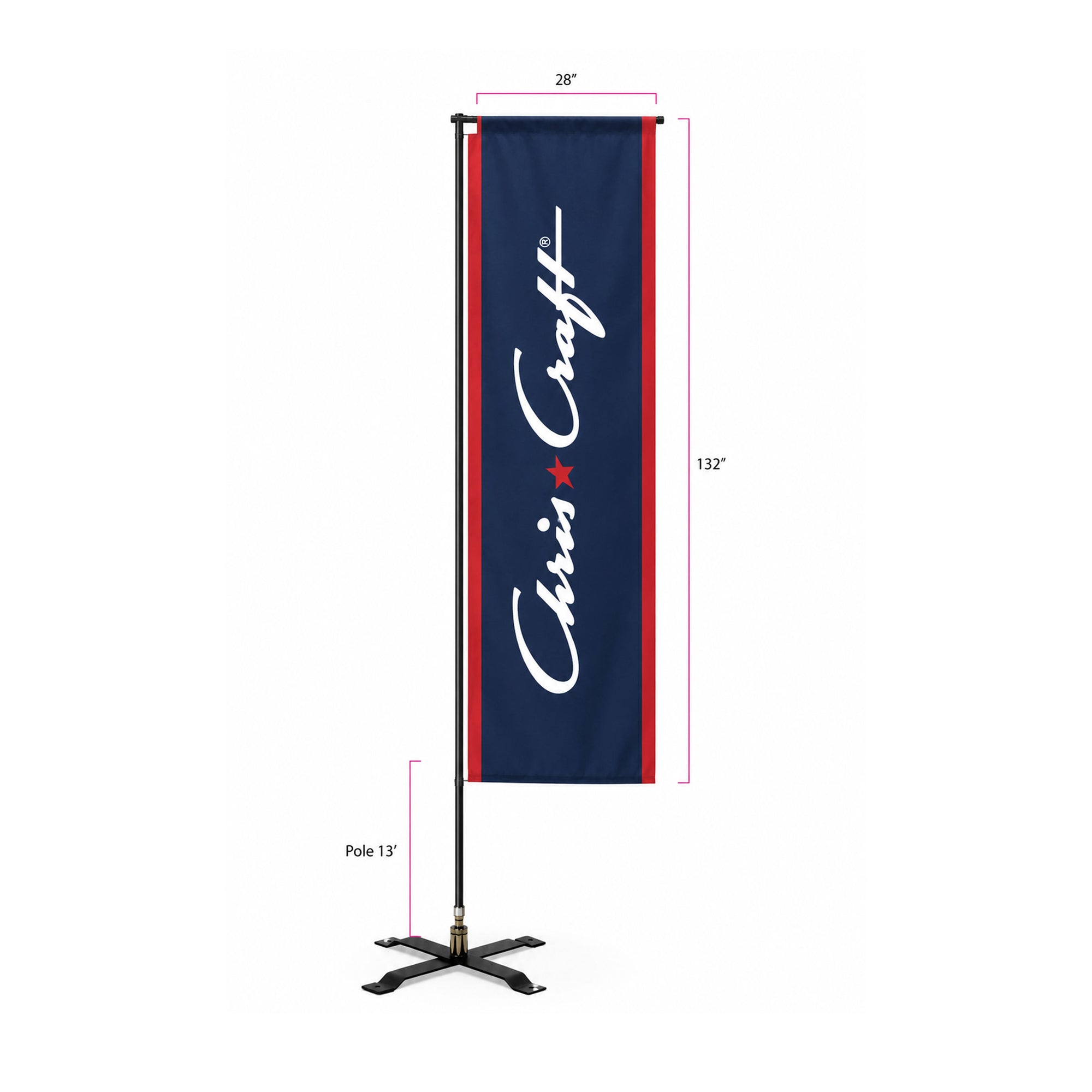 Double Sided L-Banner 2.33’ x 11’